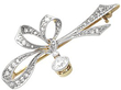 gold diamond brooch