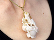 close up opal necklace