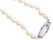 Pearl Strand Necklace with Green Sapphire Clasp reverse