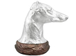 Antique Silver and Copper Dog Head Trophy