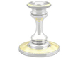 Antique Enamel and Silver Candlestick Holder