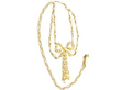 Bow Pearl Necklace in Yellow Gold