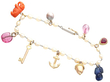 Antique Gemstone Charm Bracelet for Sale