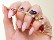 Antique Gemstone Charm Bracelet for Sale