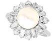 Vintage Pearl and Diamond Cluster Ring