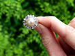 Vintage Pearl and Diamond Cluster Ring Outside