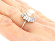 Cultured Pearl and Diamond Ring Wearing Image