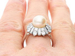 Vintage Pearl and Diamond Cluster Ring