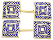 Antique Gold Enamel Cufflinks