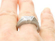 Diamond Butterfly Ring in Platinum on finger