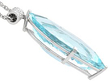 Side View of Vintage Large Fancy Cut Aquamarine Pendant