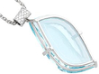 Reverse of Vintage Large Fancy Cut Aquamarine Pendant