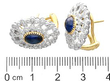 Vintage Cabochon Sapphire Cluster Earrings