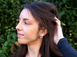 Vintage Cabochon Sapphire Cluster Earrings