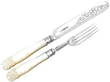 Boxed Antique Silver Dessert Cutlery