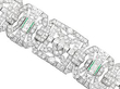 Art Deco Platinum Diamond Bracelet for Sale