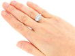 3 Stone Diamond Cluster Ring Wearing Image