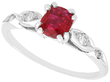 Burmese Ruby and Diamond Ring in Platinum