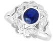 1920s Sapphire Ring with Diamonds for Sale