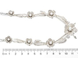 Antique Floral Diamond Necklace in White Gold size