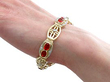 Fire Opal gold bracelet wearing
