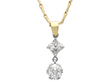 Diamond Drop Pendant Necklace in 9ct Gold for Sale