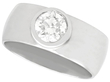 Vintage Gents Solitaire Band in White Gold for Sale