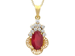 Vintage Ruby Pendant in Gold