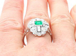 Art Deco Ring on Hand