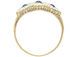 Victorian Sapphire and Diamond Triple Cluster Ring side