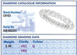 2.38 Carat Diamond Eternity Ring in 18k White Gold grading card
