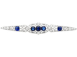 1920s Sapphire and Diamond Bar Brooch for Sale