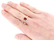 Victorian Ruby and Diamond Cluster Ring