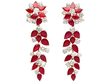 Ruby and Diamond Chandelier Earrings
