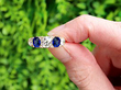 Sapphire and Diamond Five Stone Ring in Yellow Gold Outside