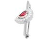 Heart Shaped Ruby Brooch