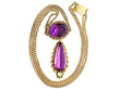 yellow gold Large Amethyst Pendant