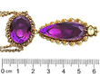 Large Amethyst Yellow Gold Pendant size