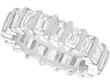 Emerald Cut Eternity Band in Platinum