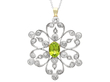 Victorian Peridot and Diamond Brooch for Sale