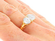 4.76 Carat Diamond Trilogy Ring on Hand