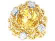 Oval Citrine Ring in 18ct Yellow Gold for sale