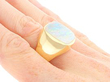 Opal Ring in Yellow Gold on Hand