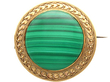 Malachite Brooch in Yellow Gold for Sale