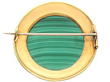 Reverse of Malachite Brooch