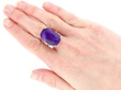 amethyst cushion cut engagement ring