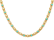 Gold Turquoise and Pearl Necklace for Sale