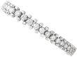 Antique Three Row Diamond Bracelet in White Gold