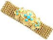 Gold and Turquoise Bracelet