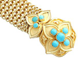Yellow Gold Turquoise Bracelet